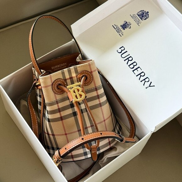 Burberry Handbags - Burberry Checkered Bucket Bag